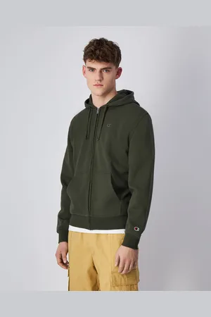 Champion Felpa con cappuccio e cerniera e con logo C tono su tono Uomo
