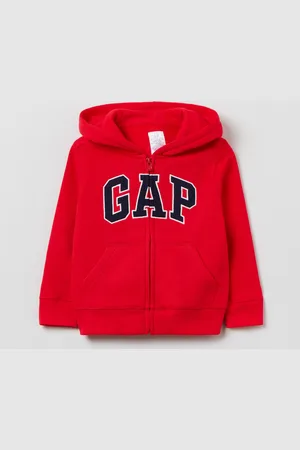 GAP Full-zip con cappuccio e patch logo, , Taglia 12-18M/74-80