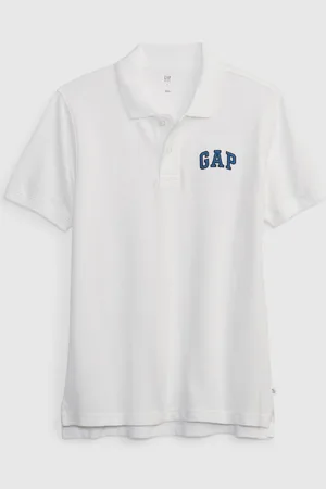 GAP Polo in piquet con ricamo logo, Bambino, , Taglia XS/99-114
