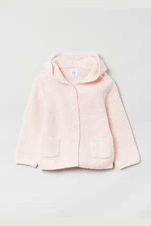GAP Cardigan tricot con cappuccio e orecchie, , Taglia 0-3M/46-58