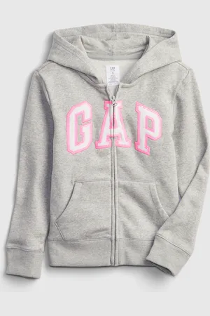 GAP Full-zip in felpa con patch logo, Bambina, , Taglia XS/99-114