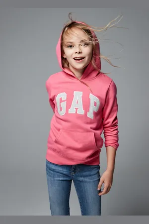 GAP Felpa con cappuccio e ricamo logo, Bambina, , Taglia XS/99-114