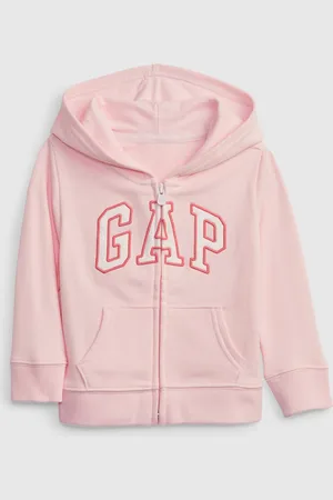 GAP Full-zip con cappuccio e patch logo, , Taglia 6-12M/69-74