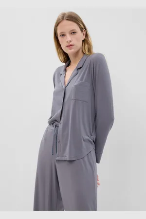 GAP Top pigiama con piping a contrasto, , , Taglia XS