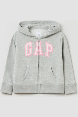 GAP Full-zip in French Terry con patch logo, Bambina, , Taglia XS/99-114