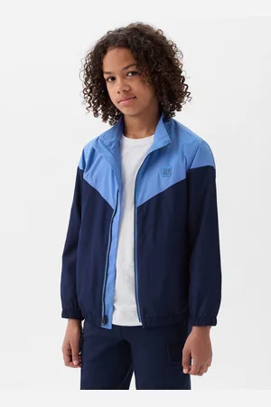 GAP Giacca a vento bicolore con patch logo, Bambino, , Taglia XS/99-114