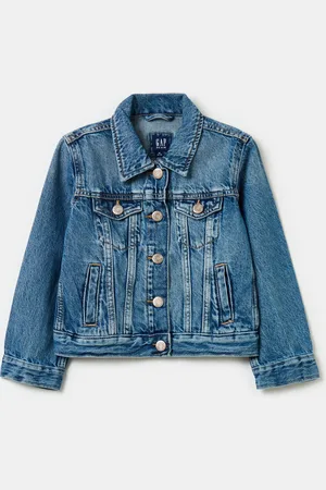 GAP Giacca corta in denim acid wash, Bambina, , Taglia XS/99-114