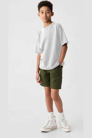 GAP Bermuda in lino e viscosa con vita stretch, Bambino, , Taglia XS/99-114