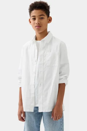 GAP Camicia in lino e cotone, Bambino, , Taglia XS/99-114