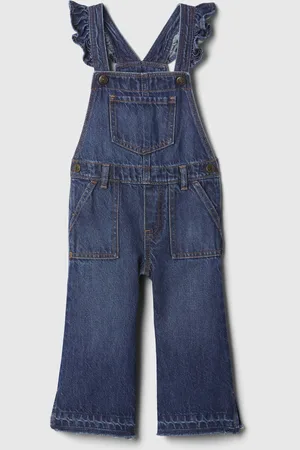 GAP Salopette in denim a gamba larga, Bambina, , Taglia 2Y/84-91