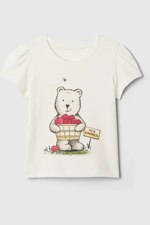 GAP T-shirt in cotone con stampa, Bambina, , Taglia 6-12M/69-74