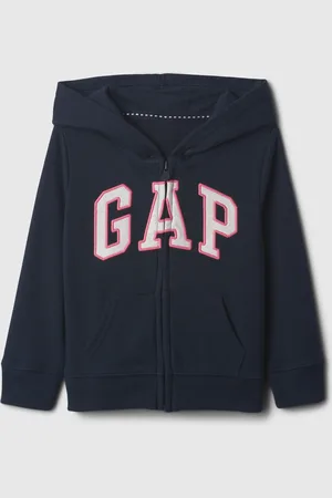 GAP Full-zip con cappuccio e ricamo logo, Bambina, , Taglia 6-12M/69-74