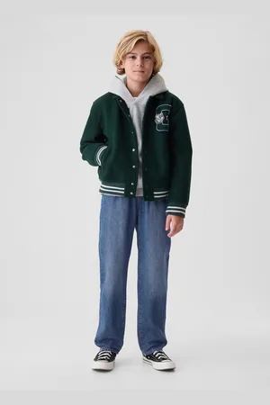 GAP Joggers in denim con coulisse e tasche, Bambino, , Taglia XS/99-114