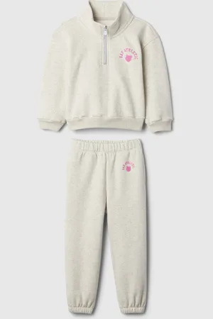 GAP Jogging set in felpa con stampa logo e orsetto, , Taglia 6-12M/69-74