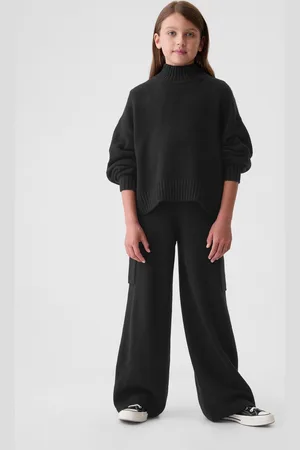 GAP Pantalone a gamba larga in maglia, Bambina, , Taglia XS/99-114