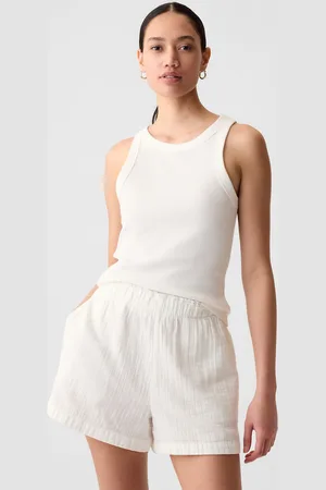 GAP Tank top a costine con scollo halter, , , Taglia XS