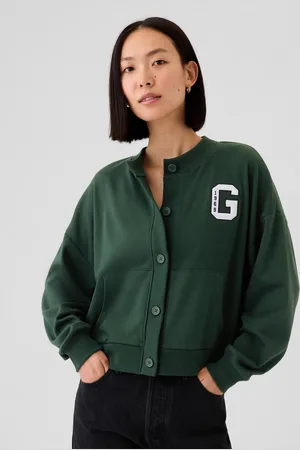 GAP Felpa over con bottoni ricamo logo, , , Taglia XS