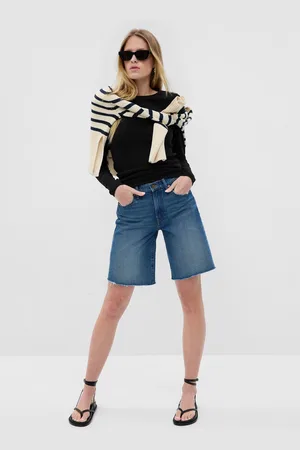GAP T-shirt a maniche lunghe in cotone e modal, , , Taglia XS