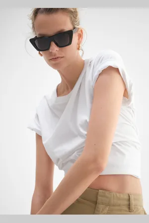 GAP T-shirt girocollo in cotone e modal stretch, , , Taglia XS