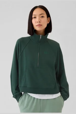GAP Felpa half-zip con ricamo logo, , , Taglia XS