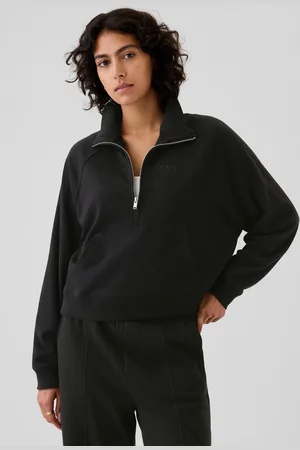 GAP Felpa half-zip con ricamo logo, , , Taglia XS