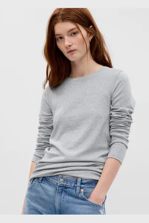 GAP T-shirt a maniche lunghe in cotone e modal, , , Taglia XS