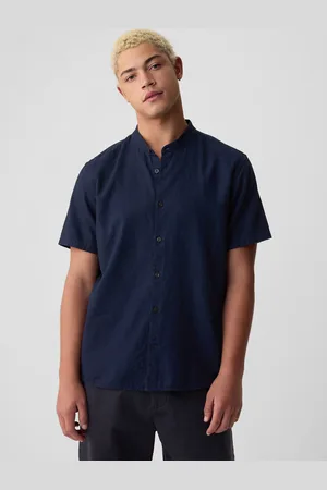 GAP Camicia a maniche corte collo alla coreana, , , Taglia S