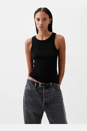 GAP Tank top a costine con scollo halter, , , Taglia XS