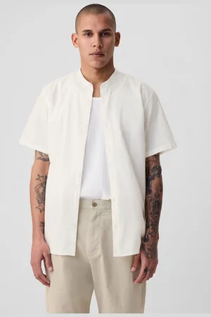 GAP Camicia a maniche corte collo alla coreana, , , Taglia XS