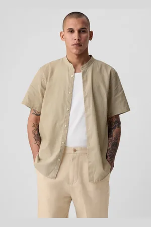 GAP Camicia a maniche corte collo alla coreana, , , Taglia S