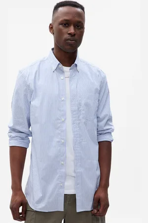 GAP Camicia regular fit in popeline a righe Coolmax®, , , Taglia XL