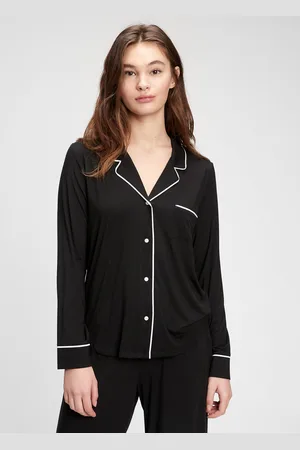 GAP Top pigiama con piping a contrasto, , , Taglia XS