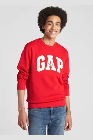 GAP Felpa girocollo con patch logo e ricamo, , , Taglia XS