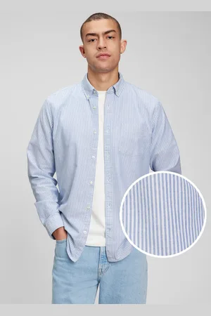 GAP Camicia in oxford a righe con taschino, , , Taglia XS
