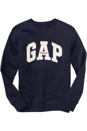 GAP Felpa girocollo con patch logo e ricamo, , , Taglia XS