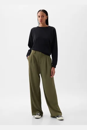 GAP Pantalone wide leg vita alta con pinces, , , Taglia 46
