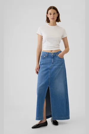 GAP Gonna lunga in denim con spacco, , , Taglia 34