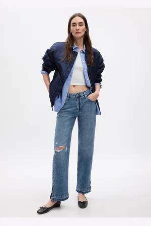 GAP Jeans loose fit acid wash a vita media, , , Taglia 34 REGULAR