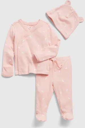 GAP Completino nascita in cotone con stampa luna, , Taglia 0-3M/46-58