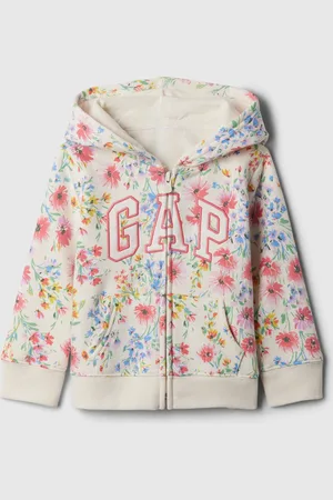 GAP Full-zip fantasia floreale con ricamo logo, , Taglia 3-6M/58-69