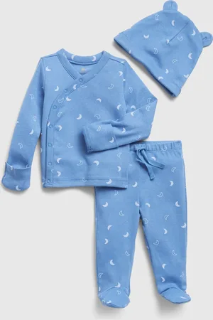 GAP Completino nascita in cotone con stampa luna, , Taglia 0-3M/46-58