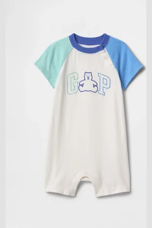 GAP Pagliaccetto con ricamo orsetto e logo, , Taglia 18-24M/79-84