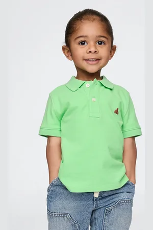 GAP Polo in cotone con ricamo orsetto, Bambino, , Taglia 12-18M/74-79