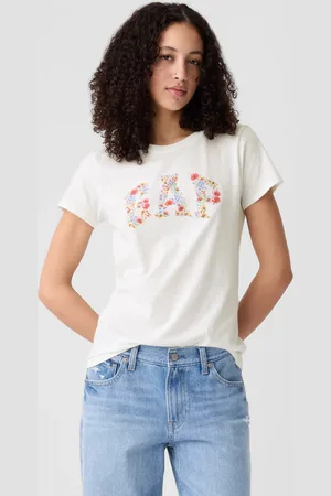 GAP T-shirt con stampa logo floreale, , , Taglia XS