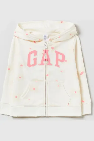 GAP Full-zip con cappuccio stampa fiori e patch logo, , Taglia 12-18M/74-79