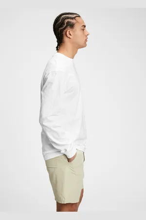 GAP T-shirt a maniche lunghe in cotone tinta unita, , , Taglia L