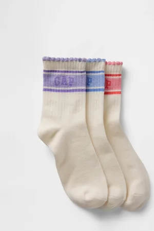 GAP Tripack calze corte con logo, Bambina, , Taglia S/114-134