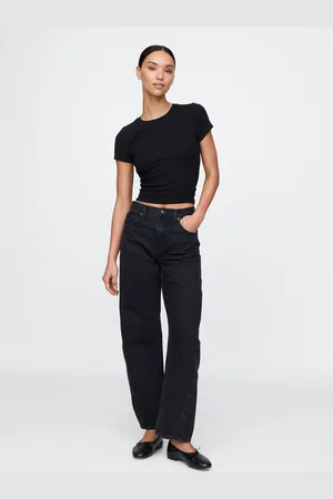 GAP T-shirt slim fit in cotone a costine, , , Taglia XS