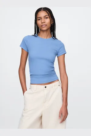 GAP T-shirt slim fit in cotone a costine, , , Taglia S