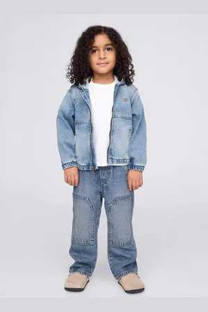 GAP Joggers denim con coulisse e tasche, Bambino, , Taglia 6-12M/69-74